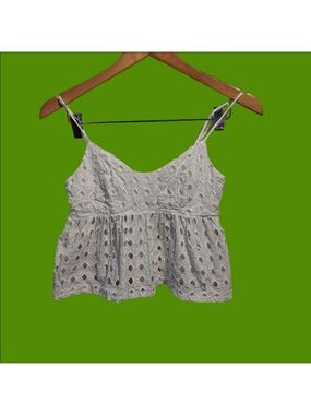 Clayton White Eyelet Women's Halter Top XS
